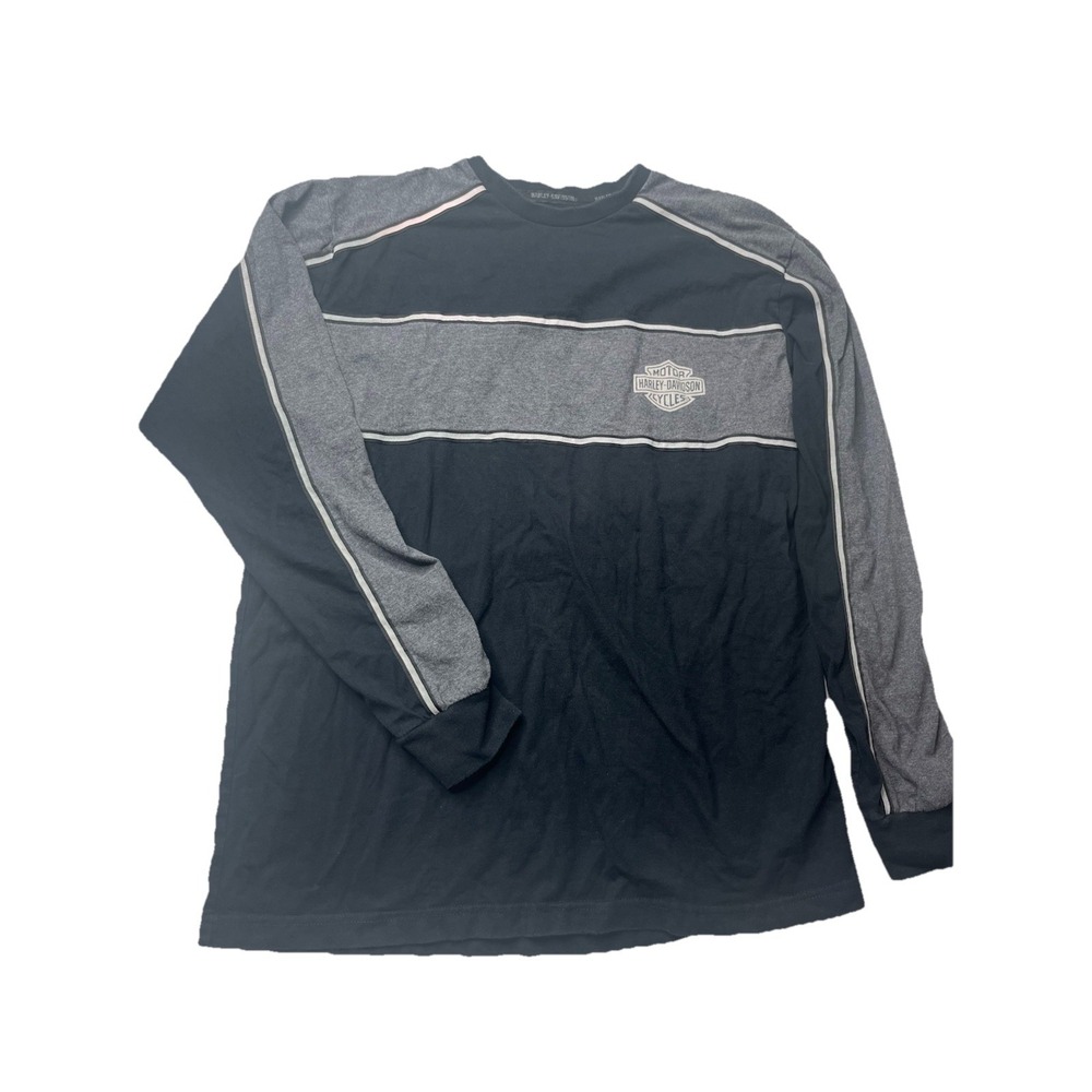 Vtg Harley Davidson Reflective Big Logo Long‎ Sleeve Size Medium